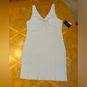 Cute Powder Blue mini keyhole dress by Melrose and Market!